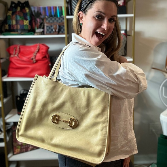 Gucci 1955 Horsebit Shoulder Bag in Beige NEW WITH DUST BAG - Picture 12 of 14